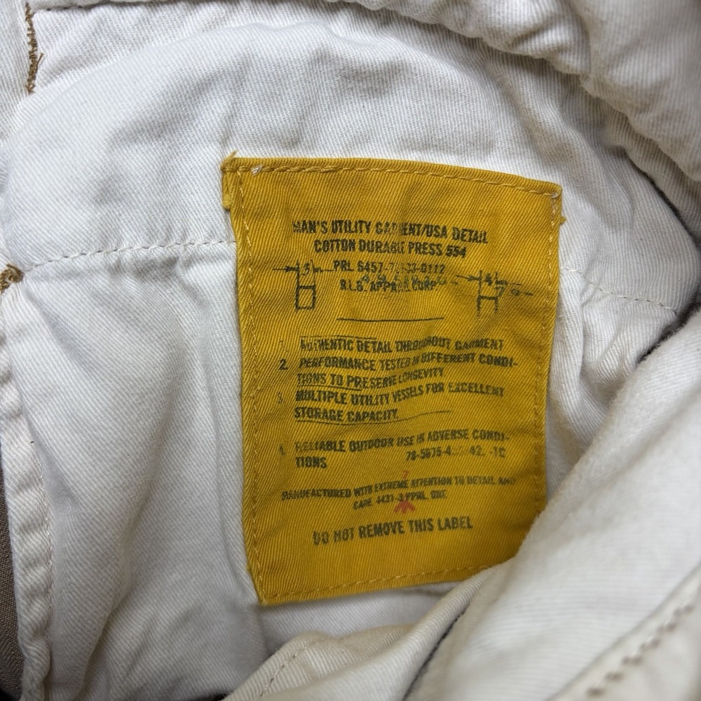 POLO RALPH LAUREN Utility Cargo Pants Slim Fit Military Herringbone Mens 32x30 - Picture 10 of 16